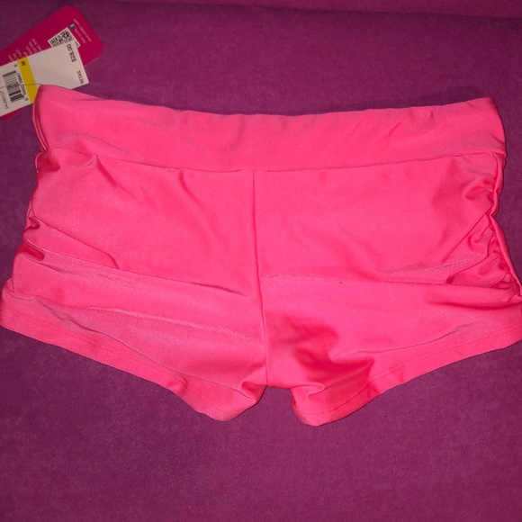 NWT Hula Honey Pink Bathing Suit Bottom Shorts Med - Picture 2 of 3